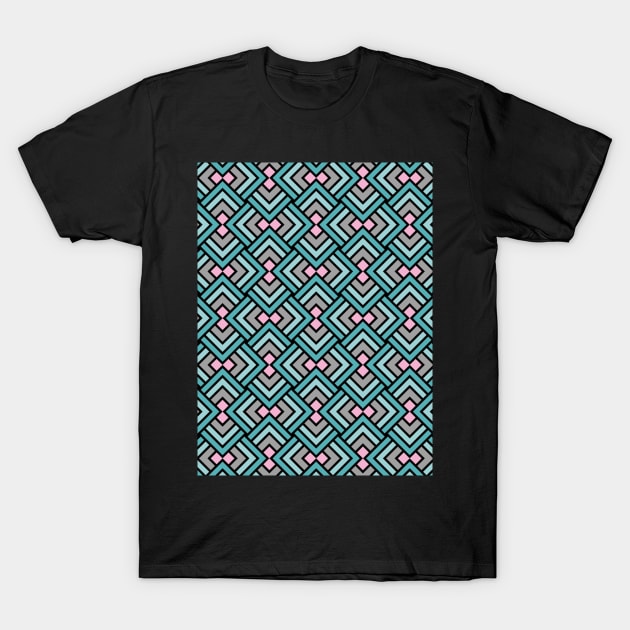 Geometric Pattern Art T-Shirt by Designoholic